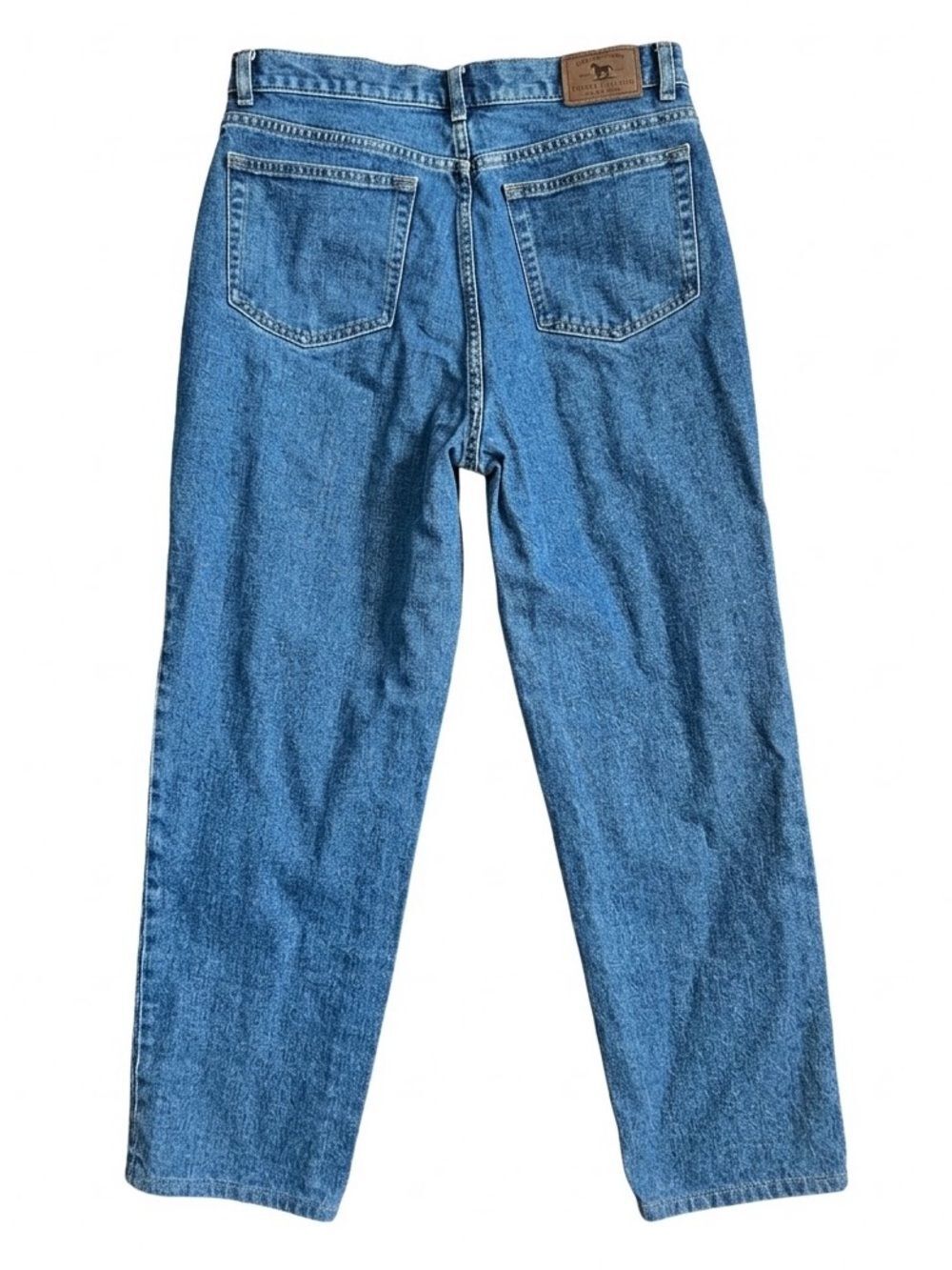 Vintage Ralph Lauren High Rise Straight Leg Jeans 14P Medium Wash